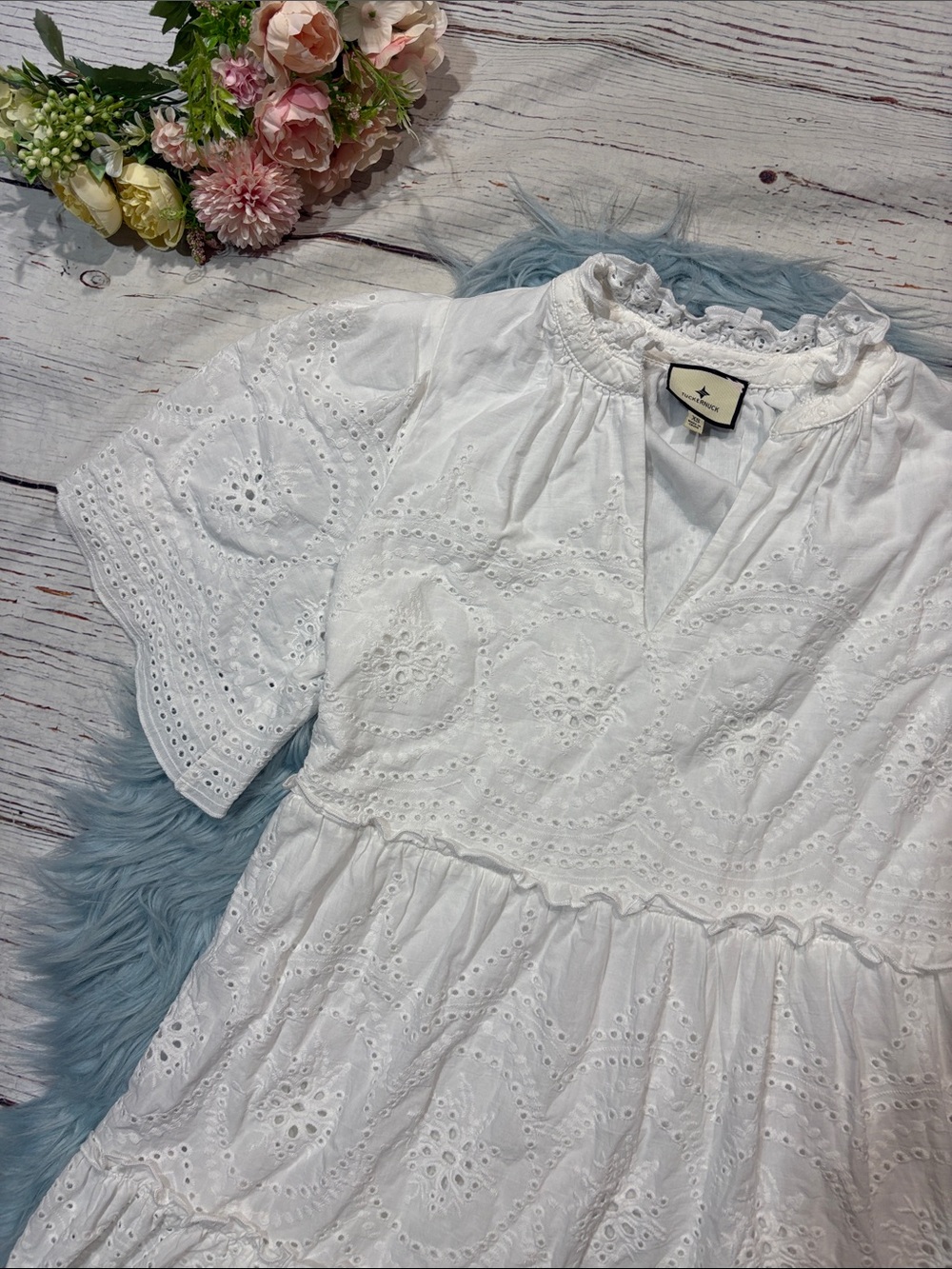 Tuckernuck White Eyelet Crawford Lace Mini Dress - Picture 6 of 12